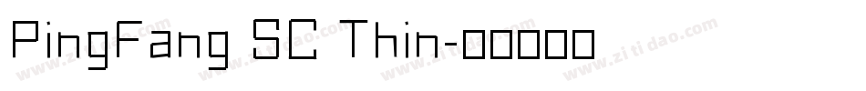 PingFang SC Thin字体转换
